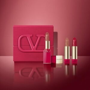 NIB Rosso Valentino Refillable Lipstick Set